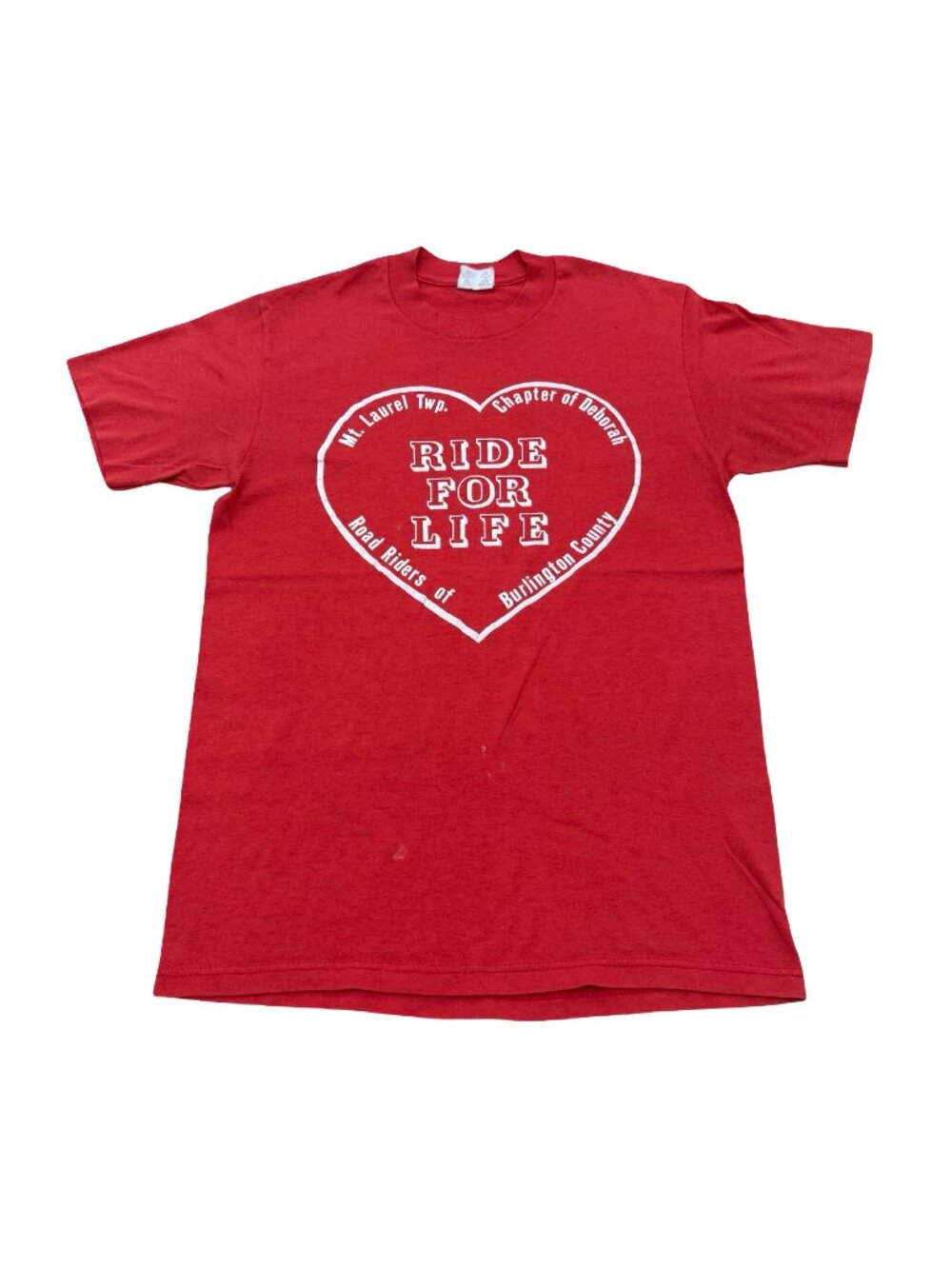 Vintage 1990s Ride For Life Biker T Shirt Red